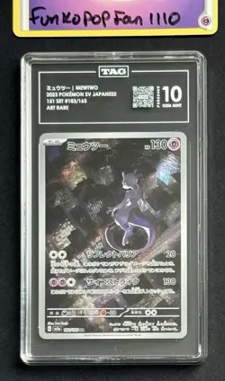 TAG 10 Gem Mint Mewtwo 183/165 Art Rare Japanese 151 sv2a Pokemon Card - Image 1