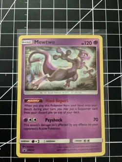 Mewtwo SM214 Sun & Moon Black Star Promo Cosmos Holo Pokemon Card - Image 2