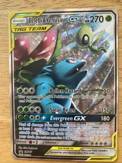Pokemon TCG Celebi & Venusaur GX SM167 Ultra Rare Chase Card - Image 1