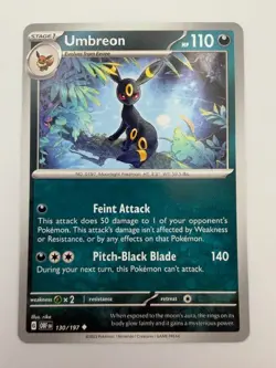 #130/197 Umbreon Normal Uncommon - Pokemon TCG SV03: Obsidian Flames NM - Image 1