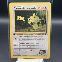 Giovanni's Meowth - 1st Edition - 43/132 Gym Challenge - Pokemon TCG - LP - Image 3