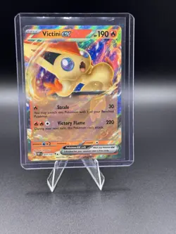Pokemon TCG Victini ex Sv03: Obsidian Flames 033/197 Holo Double Rare - Image 1