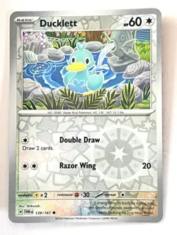 Ducklett 139/167 Reverse Holo Common Twilight Masquerade Pokemon - Near Mint NM - Image 1