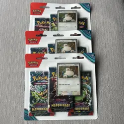 💤Pokemon TCG Twilight Masquerade Snorlax Triple Blister NEW/SEALED✅ - Image 1