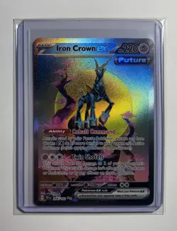 POKEMON TEMPORAL FORCES IRON CROWN SPECIAL ILLUSTRATION RARE 206/162 - Image 1