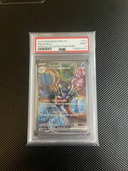 2025 Pokemon Prismatic Evolutions Palafin EX SIR PSA 9 English 151/131 - Image 1