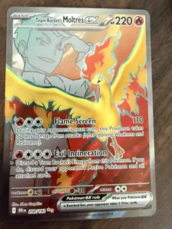 Pokemon TCG Team Rockets Moltres EX Destined Rivals 208/182 NearMint Condition - Image 2