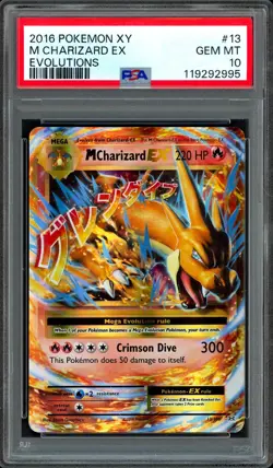 PSA 10 Mega M Charizard EX 13/108 XY Evolutions Pokemon 2016 Rare Pokemon Mint Y - Image 1