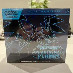 Phantasmal Flames ETB Sealed New Pokemon TCG Elite Trainer Box Mega Evolutions - Image 1
