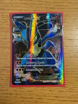 Pokemon Lucario EX XY Furious Fists Holo Card 107/111 Ultra Rare 2014 Full Art - Image 1