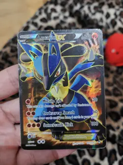 Pokemon Lucario EX XY Furious Fists Holo Card 107/111 Ultra Rare 2014 Full Art - Image 1