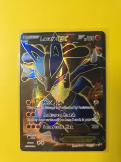 Pokemon Lucario EX XY Furious Fists Holo Card 107/111 Ultra Rare 2014 Full Art - Image 1