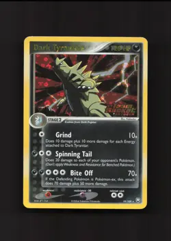 2004 Pokemon Dark Tyranitar 19/109 Team Rocket Returns Reverse Holo - LP - Image 1