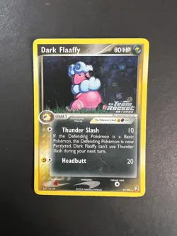 Pokemon TCG Dark Flaaffy 33/109 EX Team Rocket Returns Reverse Holo Stamped NM - Image 1
