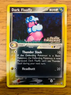MP! Dark Flaaffy (33/109) EX Team Rocket Returns Reverse Holo Pokemon Card! - Image 1