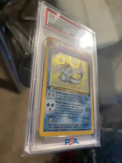 1999 Pokemon Vaporeon 1st Edition Jungle 12/64 Holo Rare PSA 8 - Image 2