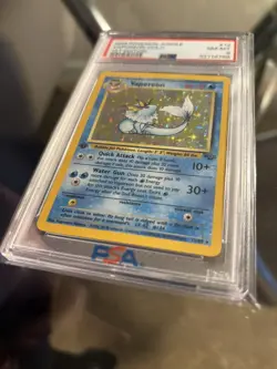 1999 Pokemon Vaporeon 1st Edition Jungle 12/64 Holo Rare PSA 8 - Image 4
