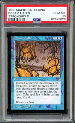 MTG Magic Gathering Reserved List - Stronghold - Dream Halls - PSA 10 NM BGS CGC - Image 1