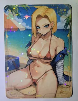 Android 18 DragonBall Goddess Story Waifu Collectible Trading Card Hunny Bunnies - Image 1