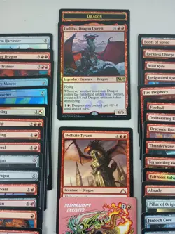 Magic 100 Commander Deck Lathliss Mono Red Dragon Tokens MTG Ready To Play - Image 2