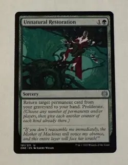 MTG Unnatural Restoration - Phyrexia: All Will Be One LP - Image 1