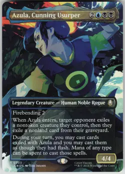 MTG Azula Cunning Usurper Borderless Foil NM Avatar The Last Airbender Magic 303 - Image 1