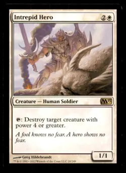 Intrepid Hero LP Light Play Magic 2013 MTG [11516] - Image 1