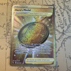 Pokemon TCG Hero's Medal Vivid Voltage 201/185 Holo Secret Rare NM - Image 1