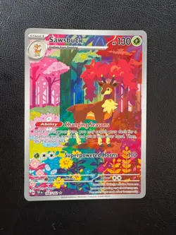 Pokemon TCG Sawsbuck Card 166/162 SV05: Temporal Forces NM Condition - Image 1