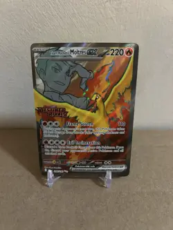 Pokemon SV10: Destined Rivals Team Rocket's Moltres EX #208/182 STAMPED NM - Image 1
