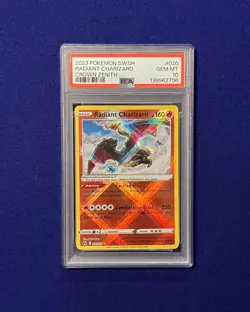 PSA 10 Radiant Charizard #20 SWSH Crown Zenith 2023 Pokemon GEM MINT - Image 1