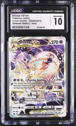 DEOXYS VSTAR Crown Zenith Holo Trainer Gallery #GG46 CGC 10 Pokemon [Nostalgium] - Image 1