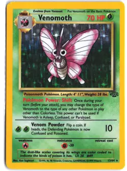 Venomoth 13/64 Holo Rare Jungle Pokemon - Image 1