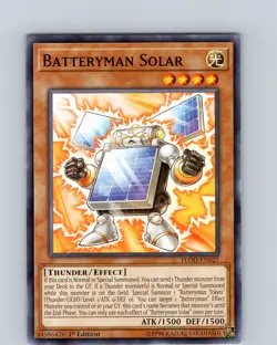 Yu-Gi-Oh TCG Batteryman Solar FLOD-EN027 1st Edition Regular Common Card NM - Image 1