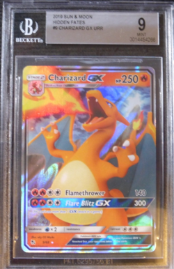 2019 POKEMON HIDDEN FATES CHARIZARD GX 9/68 BGS 9 MINT (REGRADE TO PSA 9 / 10) - Image 1