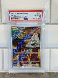 Pokemon TCG Drowzee Scarlet & Violet Base Set Holo Illustration 210/198 PSA 10 - Image 1