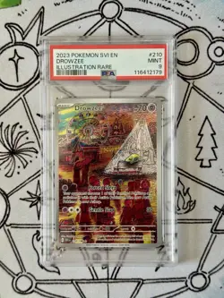 2023 POKEMON SCARLET & VIOLET #210/198 DROWZEE ILLUSTRATION RARE PSA 9 - Image 1
