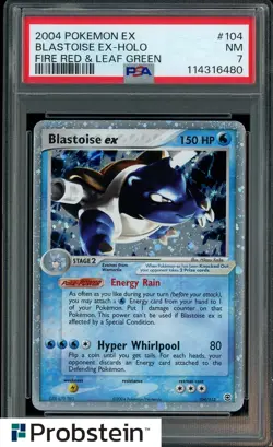 2004 Pokemon EX Fire Red & Leaf Green #104 Blastoise EX Holo PSA 7 - Image 1
