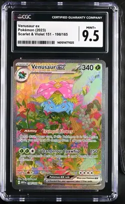 2023 Pokemon S&V 151 Venusaur ex Special Illustration Rare CGC 9.5 Mint+ #198 - Image 1