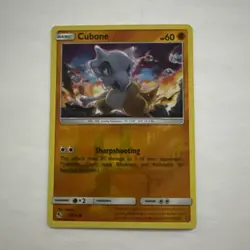 Pokemon TCG Hidden Fates 37/68 Cubone Reverse Holo - Image 1