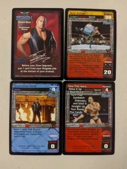 WWF WWE Raw Deal CCG The Rock Starter Rare Card Lot Survivor Series 2 - Image 1