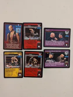 WWF WWE Raw Deal CCG Stone Cold Steve Austin Rare Cards Survivor Series 2 - Image 1