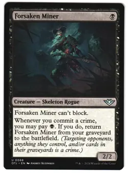 Forsaken Miner 88 U Outlaws of Thunder Junction NM MTG - Image 1