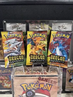 2018 POKEMON SUN & MOON DRAGON MAJESTY 3 BOOSTER PACKS W/ CASE - Image 2