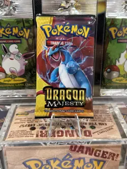2018 POKEMON SUN & MOON DRAGON MAJESTY 3 BOOSTER PACKS W/ CASE - Image 5
