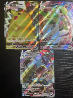 Pokemon TCG Sword & Shield VMAX V Full Art Holo Card Lot of 3, pikachu vmax - Image 1