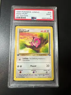 1999 Pokemon Jungle 1st Edition #54 Jigglypuff PSA 9 - Image 1