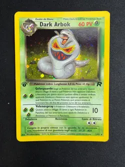 Pokemon Dark Arbok 2/82 Team Rocket Rara Holo Prima Edizione ITA Carte Vintage - Image 1