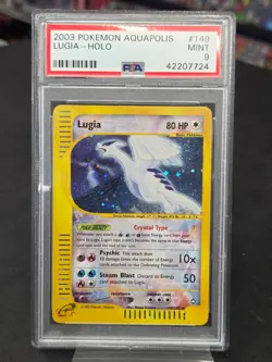 Pokemon 2003 Aquapolis #149 Lugia Holo Card PSA 9 Mint Graded Rare ! - Image 1