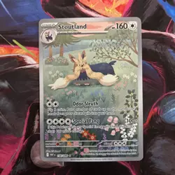 🔥Pokemon TCG White Flare Stoutland #156/086 Full Art Illustration Rare NM+🔥 - Image 1